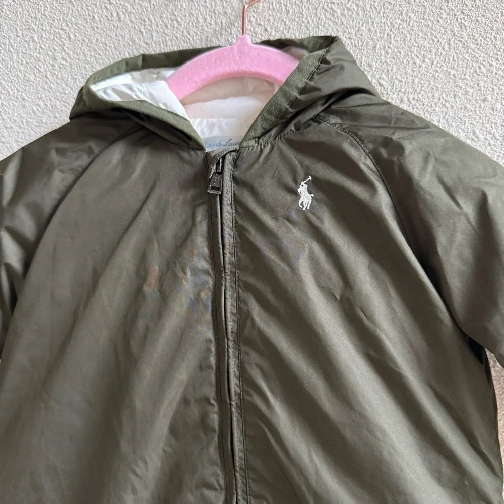 Ralph Lauren Olive Hooded Puffer Unisex Bunting Snowsuit Size 6mos